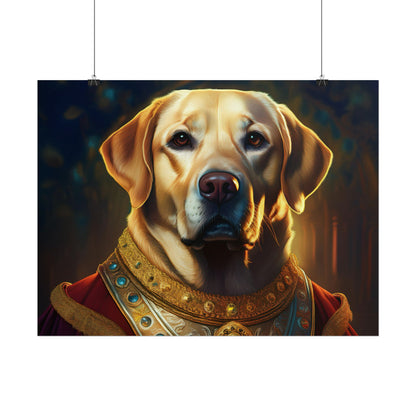 Labrador Retriever Renaissance Pet Portrait Art Print, Wall Decor Gift, Animal Lover Home Decor, Dog Wall Art