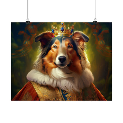 Collie Dog Renaissance Pet Portrait Print | Wall Art | Wall Print | Dog Art