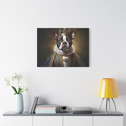 Boston Terrier Renaissance Pet Portrait on Canvas, wall print, wall art, dog portrait, dog art
