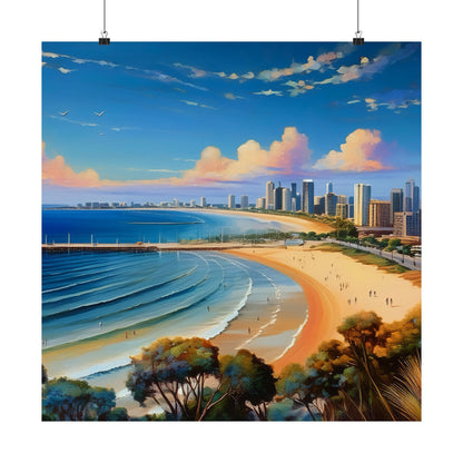 St Kilda Beach Australia Coastal Print | Style 1 | Wall Art | Wall Print