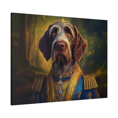 German Wirehaired Pointer Dog Pet Portrait Renaissance - Canvas, wall art, wall print, dog portrait, dog art