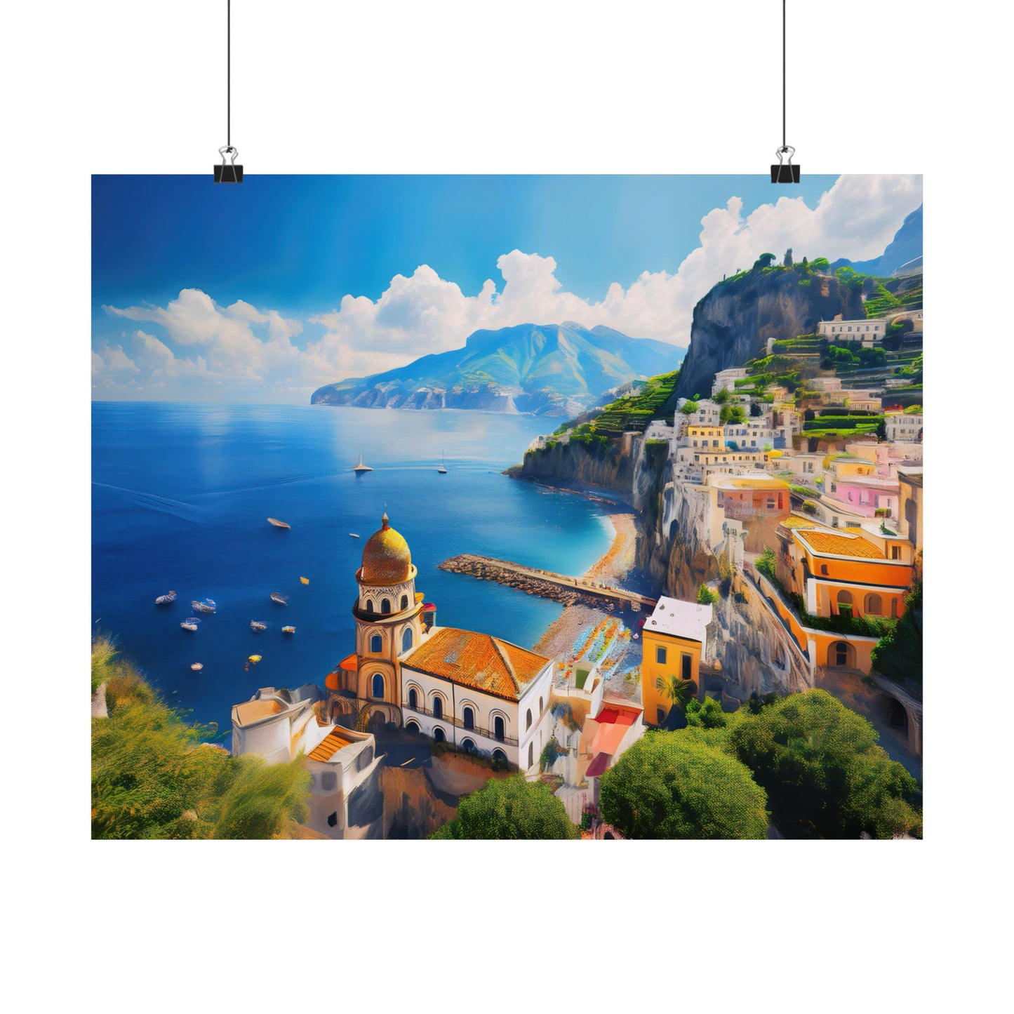 Amalfi Coast Italy Coastal Print | Style 3 | Wall Art | Wall Print