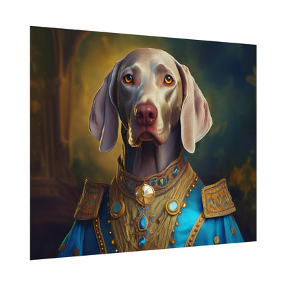 Weimaraner Renaissance Pet Portrait Print, wall print, wall art, Animal Lover Home Decor, Dog Wall Art