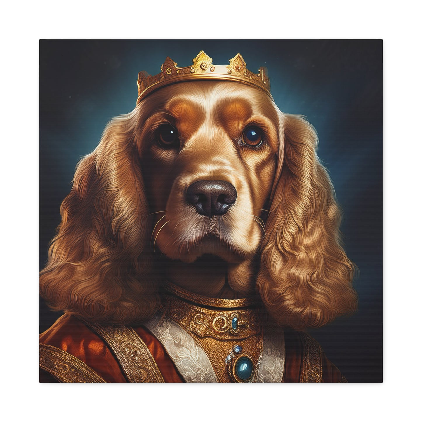 Cocker Spaniel Renaissance Pet Portrait on Canvas | Wall art | wall print