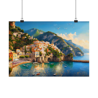 Amalfi Coast Italy Coastal Print | Style 1 | Wall Art | Wall Print