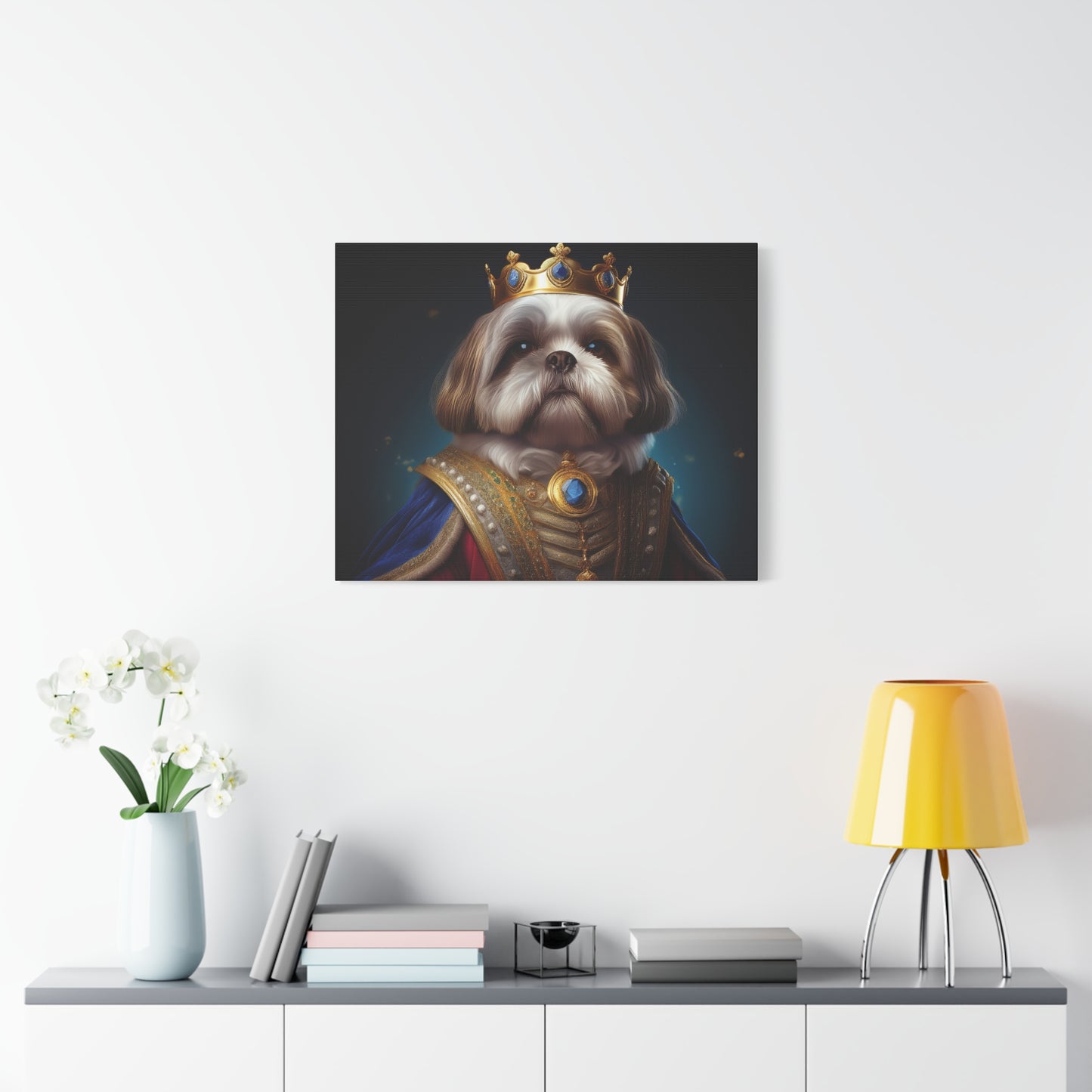 Shih Tzu Renaissance Pet Portrait on Canvas | wall art, wall print, dog portrait, dog art