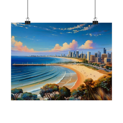 St Kilda Beach Australia Coastal Print | Style 1 | Wall Art | Wall Print
