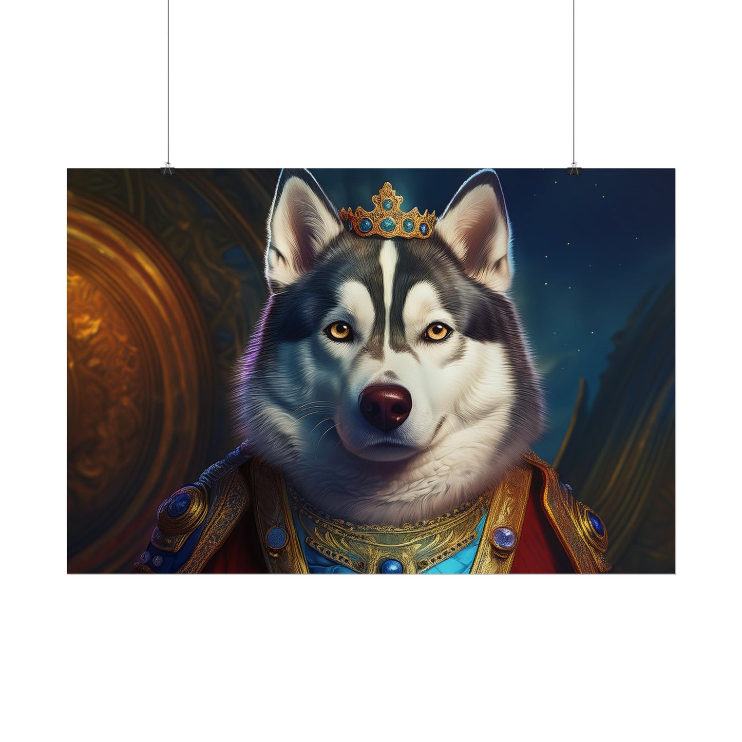 Siberian Husky Renaissance Pet Portrait Print, Siberian Husky Art Print, Wall Decor, Art Gift, dog wall art, wall art, wall print