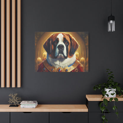 St Bernard Renaissance Portrait - Premium Canvas Wall Art, Dog Portrait, Unique Wall Print