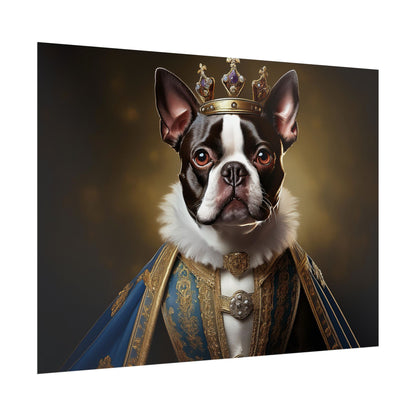 Boston Terrier Renaissance Dog Portrait Art Print, Wall Decor Gift, Animal Lover Home Decor, Dog Wall Art