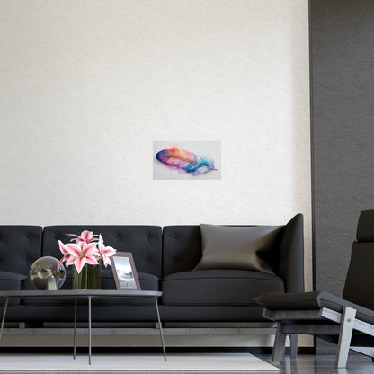 Vibrant Rainbow Feather Watercolor Print - 2 | Elegant Wall Art & Prints | Unique Home Decor | Wall Print | Wall Art