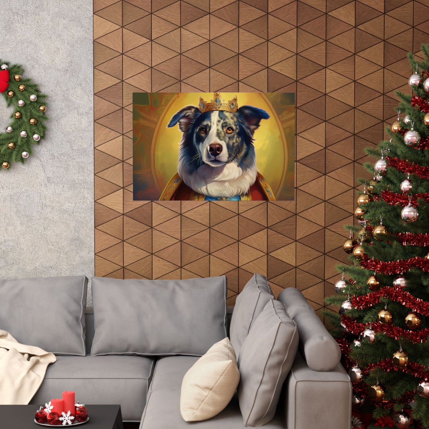 Border Collie Dog Renaissance Pet Portrait Print, Animal Lover gift, wall art, wall print, dog art