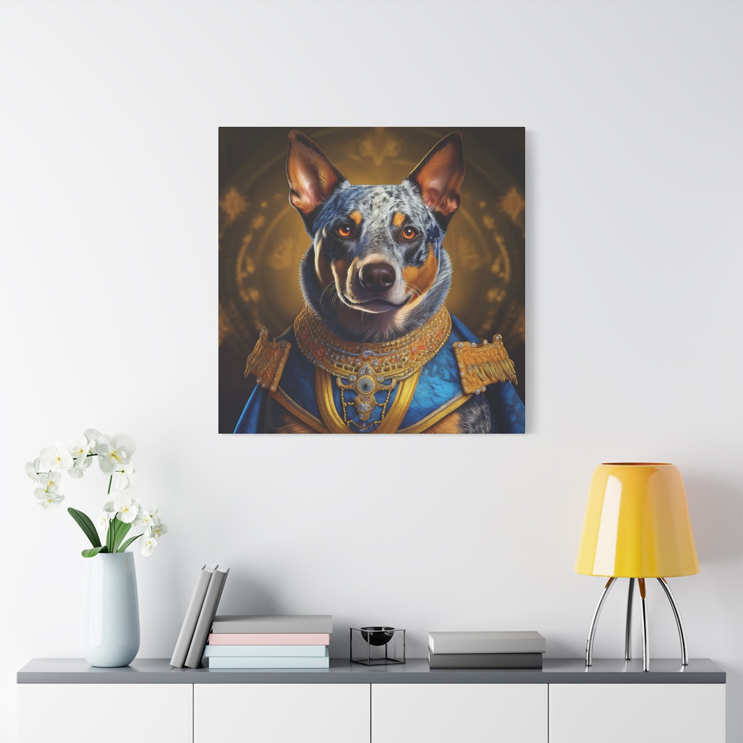 Australian Cattle Dog Renaissance Pet Portrait on Canvas | wall art |  wall print