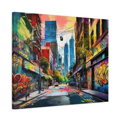 Melbourne Street Graffiti Australia Canvas Art | Style 1 | Wall Art | Wall Print