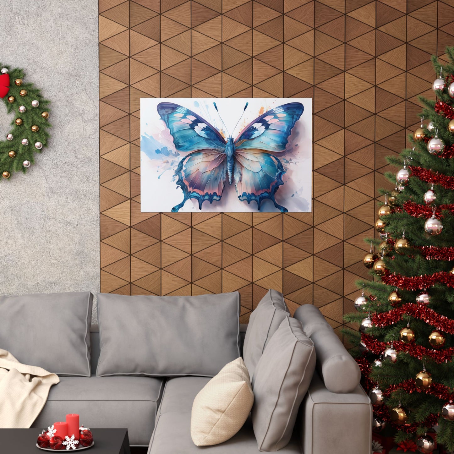 Teal, Blue & Pink Butterfly Alcohol Ink Wall Art |  Butterfly wall art | Wall Art | Wall Print