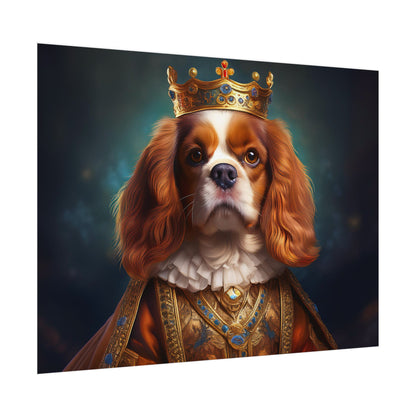 Cavalier King Charles Spaniel Art Pet Portrait Print, Renaissance, Wall Print, Wall Art