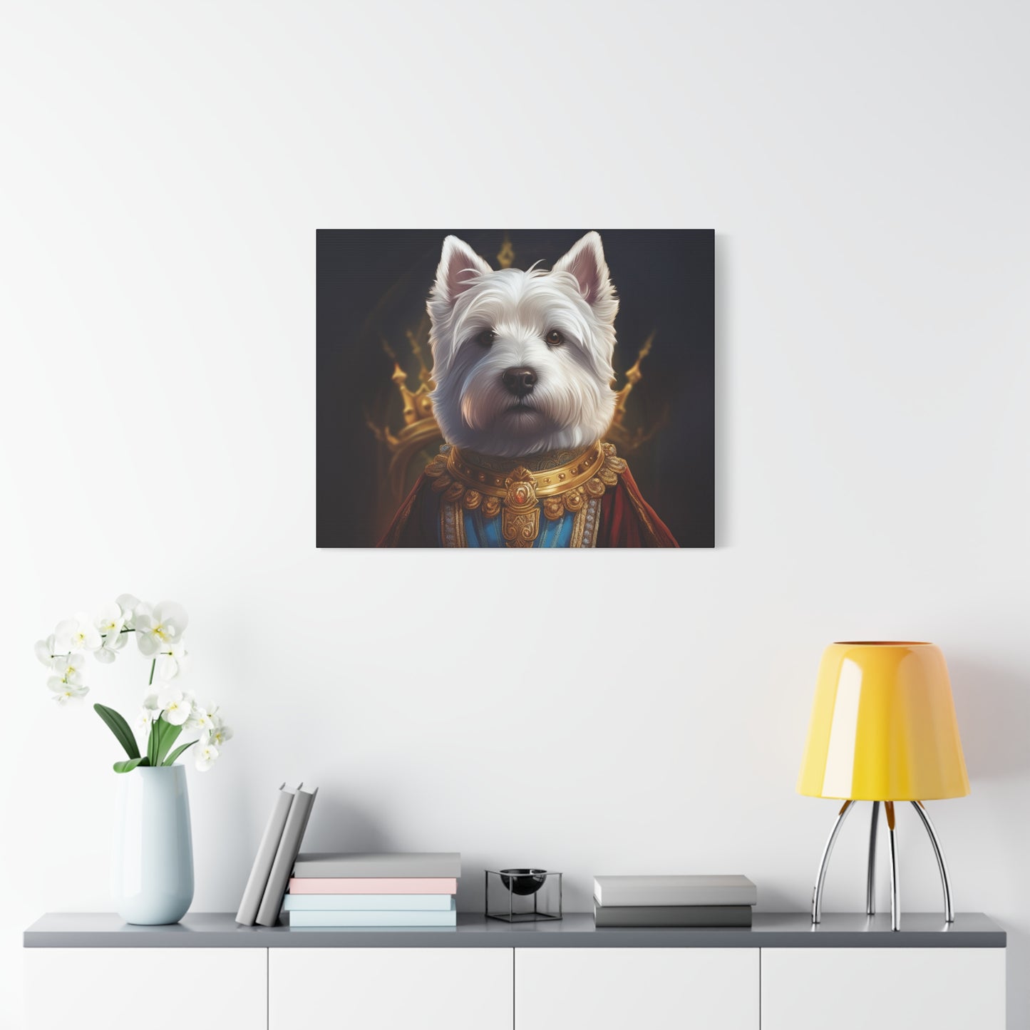 West Highland White Terrier Pet Portrait Renaissance - Canvas, wall art, wall print, dog portrait, dog art