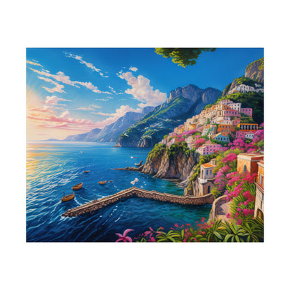 Amalfi Coast Italy Coastal Print | Style 4 | Wall Art | Wall Print