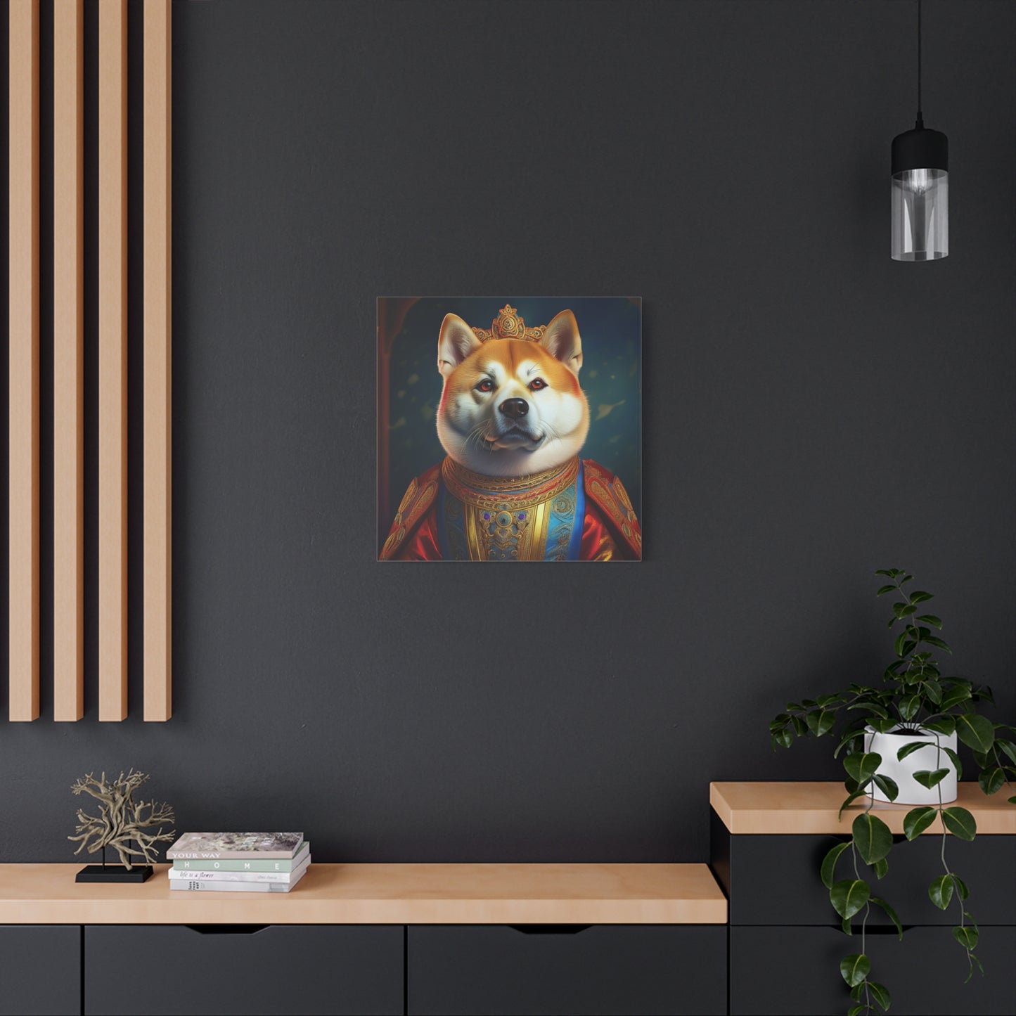 Shiba Renaissance Pet Portrait on Canvas, wall art, wall print, dog portrait, dog art