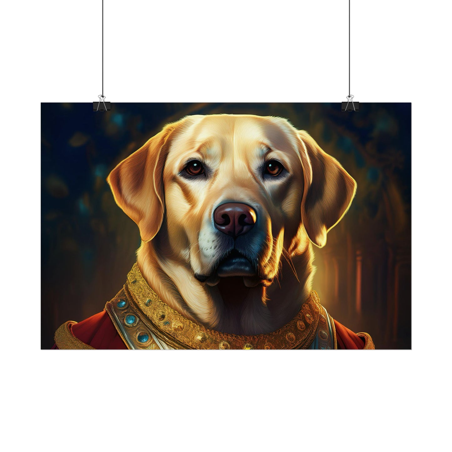 Labrador Retriever Renaissance Pet Portrait Art Print, Wall Decor Gift, Animal Lover Home Decor, Dog Wall Art