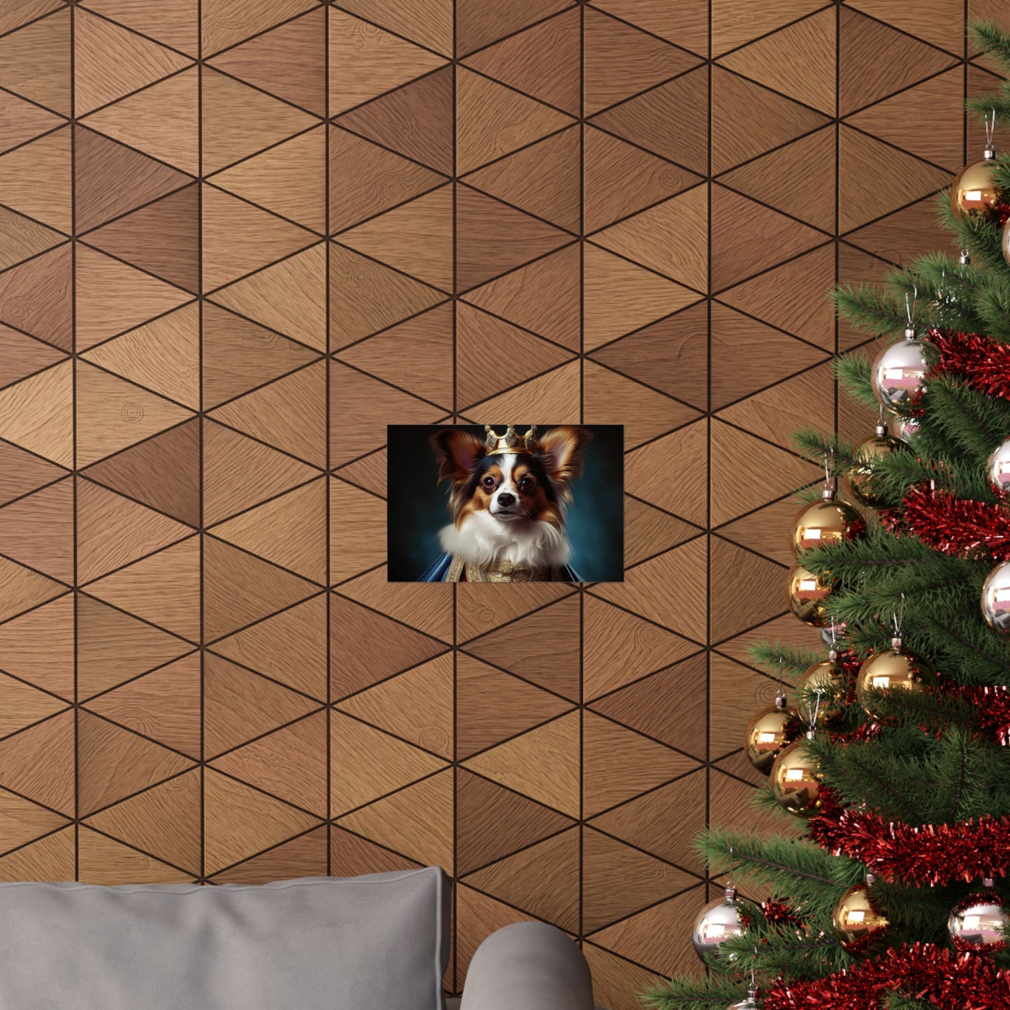 Papillon Renaissance Pet Portrait Print, Papillon Art Print, wall art, wall print
