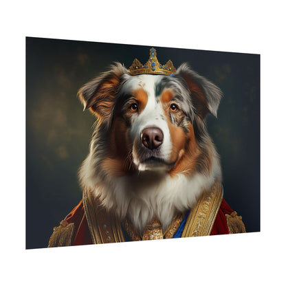 Australian Shepherd Dog Renaissance Pet Portrait Print | Wall Art | Wall Print