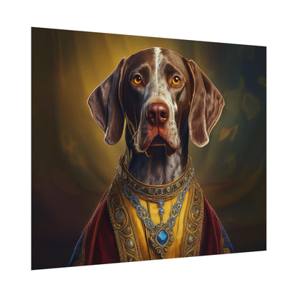 German Shorthaired Pointer Dog Renaissance Pet Portrait, Art Print, Animal Lover gift, Dog Wall Art, wall prints, wall art