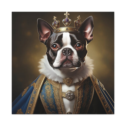Boston Terrier Renaissance Pet Portrait on Canvas, wall print, wall art, dog portrait, dog art