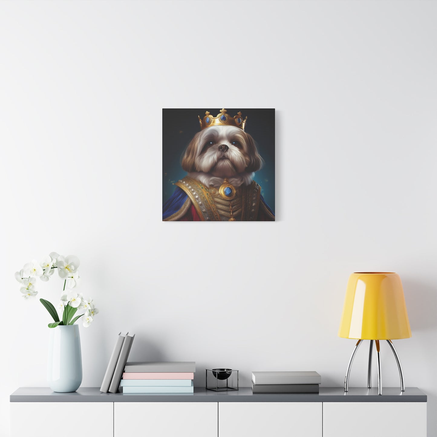 Shih Tzu Renaissance Pet Portrait on Canvas | wall art, wall print, dog portrait, dog art