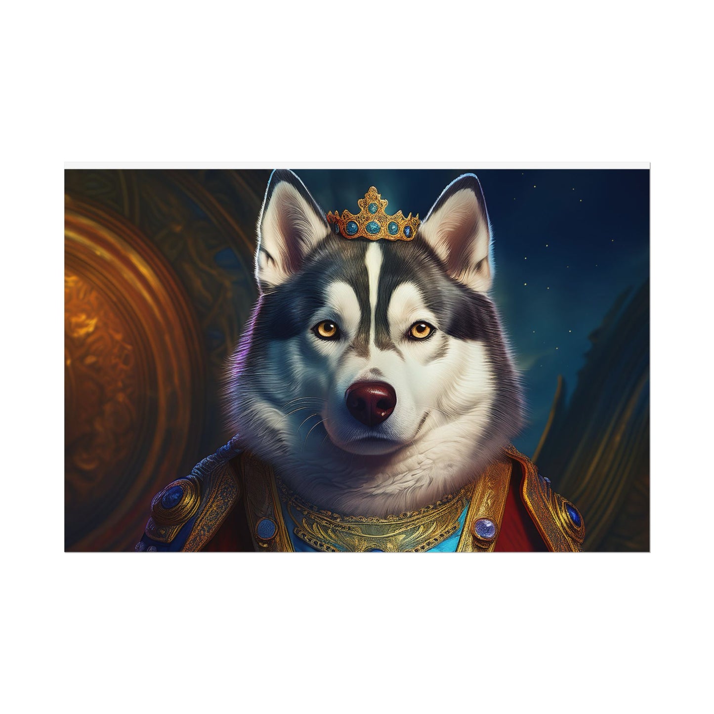 Siberian Husky Renaissance Pet Portrait Print, Siberian Husky Art Print, Wall Decor, Art Gift, dog wall art, wall art, wall print