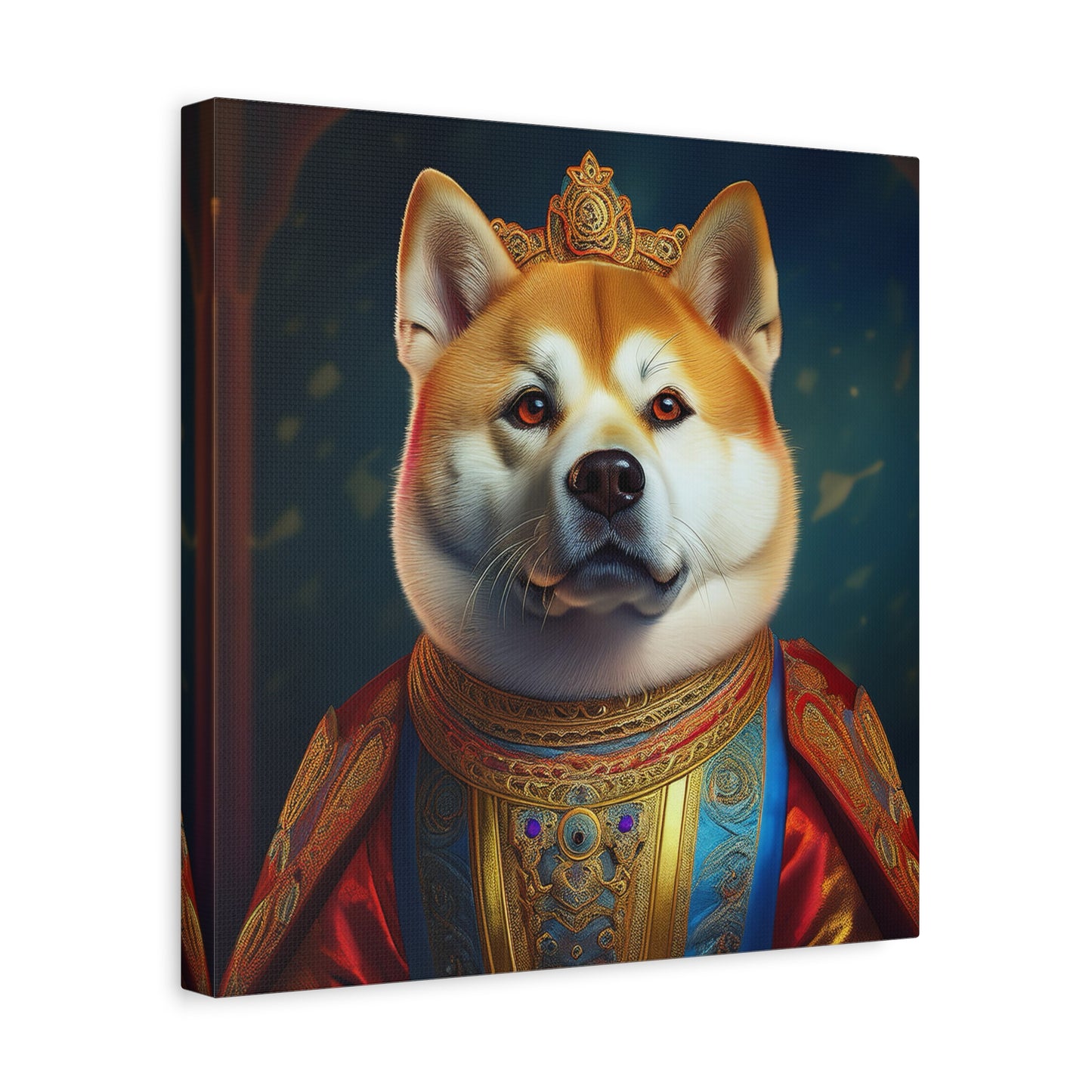 Shiba Renaissance Pet Portrait on Canvas, wall art, wall print, dog portrait, dog art