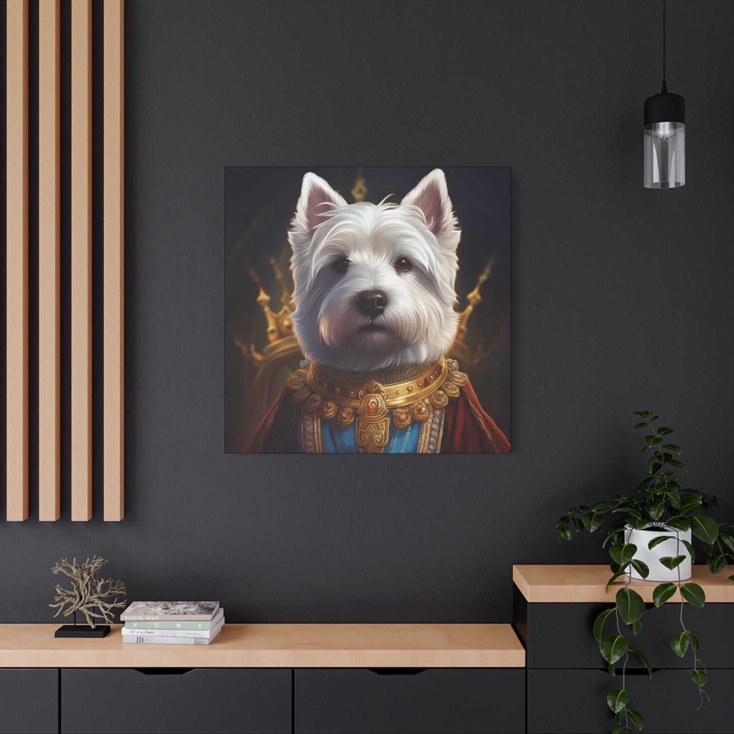 West Highland White Terrier Pet Portrait Renaissance - Canvas, wall art, wall print, dog portrait, dog art