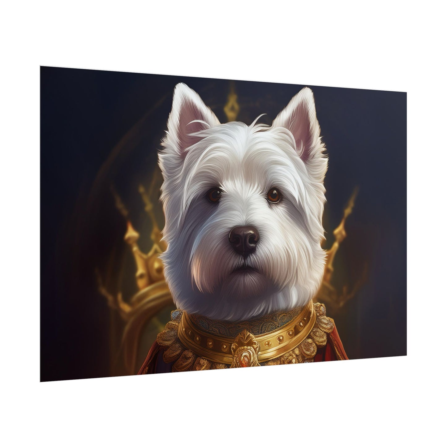 West Highland White Terrier Dog Renaissance Pet Portrait Print, West Highland White Terrier Art Print, Dog Wall Art, Wall Print, Wall Art