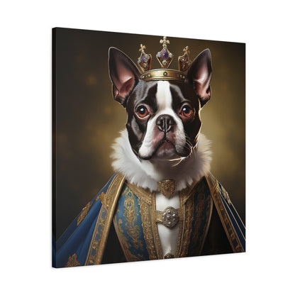 Boston Terrier Renaissance Pet Portrait on Canvas, wall print, wall art, dog portrait, dog art