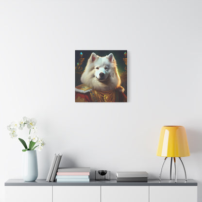 Samoyed Renaissance Pet Portrait on Canvas, wall art, wall print, dog portrait, dog art