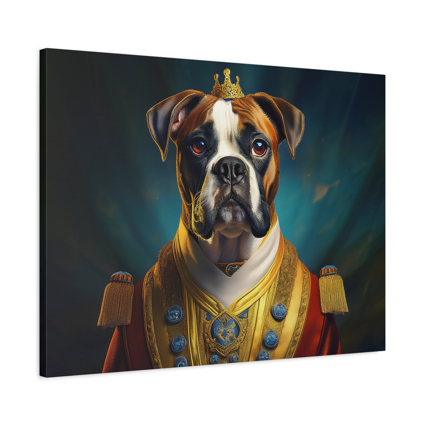 Boxer Renaissance Pet Portrait  on Canvas, wall art, wall print, dog portrait, dog art