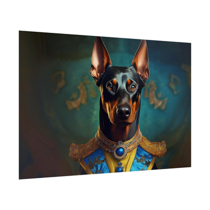 Doberman Pinscher Renaissance  Dog Pet Portrait Print | Wall Art | Wall Print | Dog Art