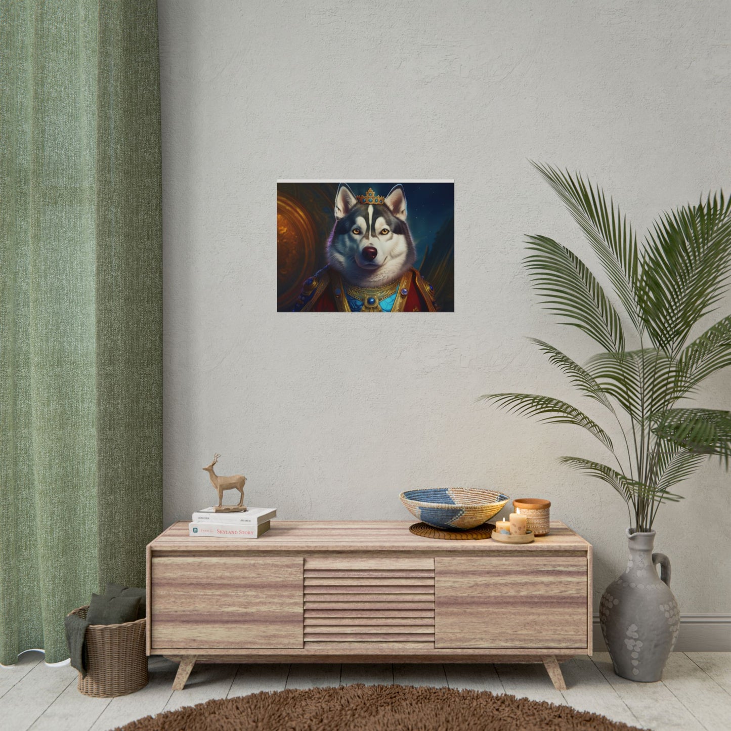 Siberian Husky Renaissance Pet Portrait Print, Siberian Husky Art Print, Wall Decor, Art Gift, dog wall art, wall art, wall print