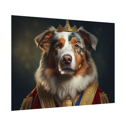 Australian Shepherd Dog Renaissance Pet Portrait Print | Wall Art | Wall Print