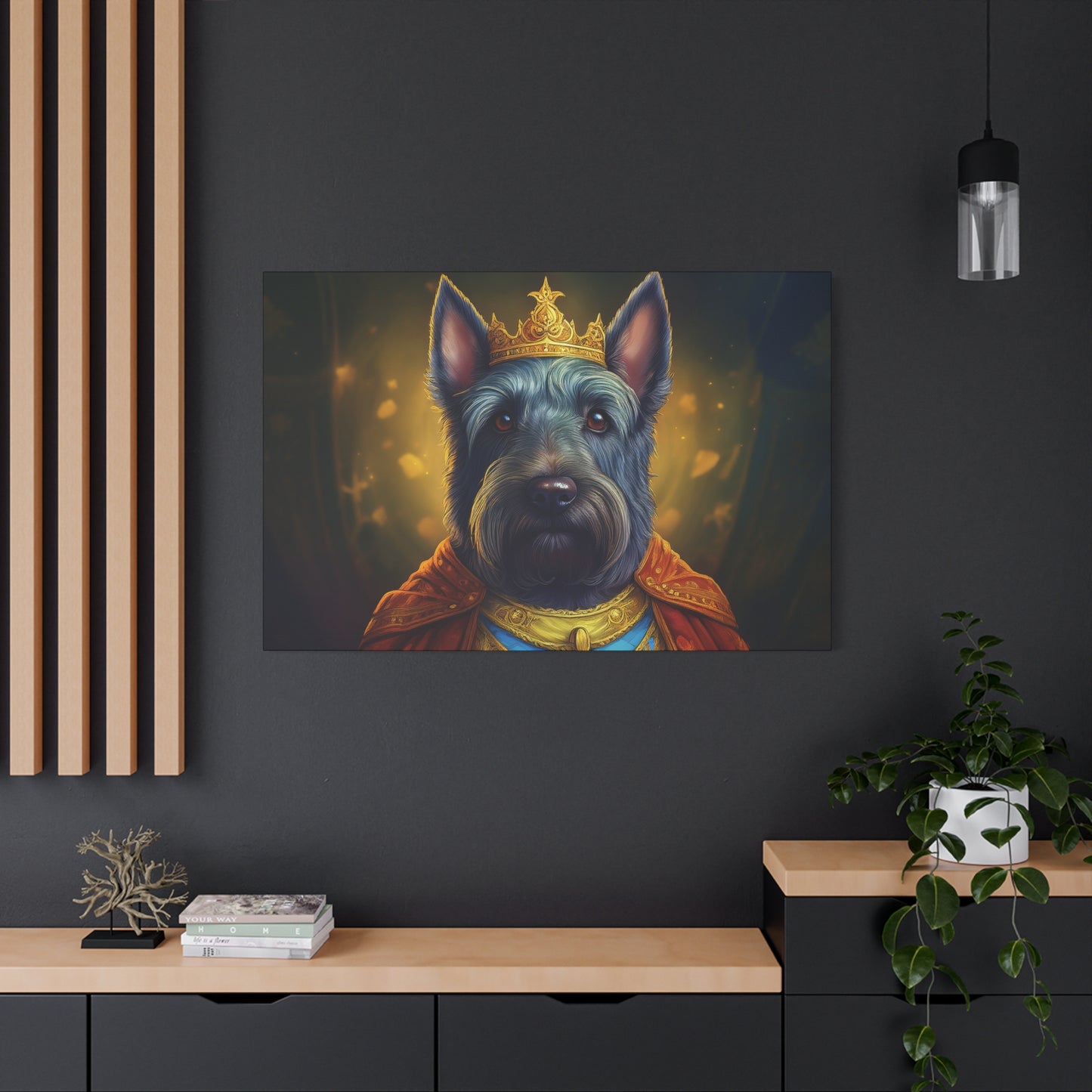 Scottish Terrier Renaissance Pet Portrait on Canvas | Wall art, wall print, dog portrait, dog art