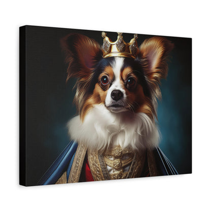 Papillon Pet Portrait Renaissance on Canvas, wall art, wall print, dog portrait, dog art