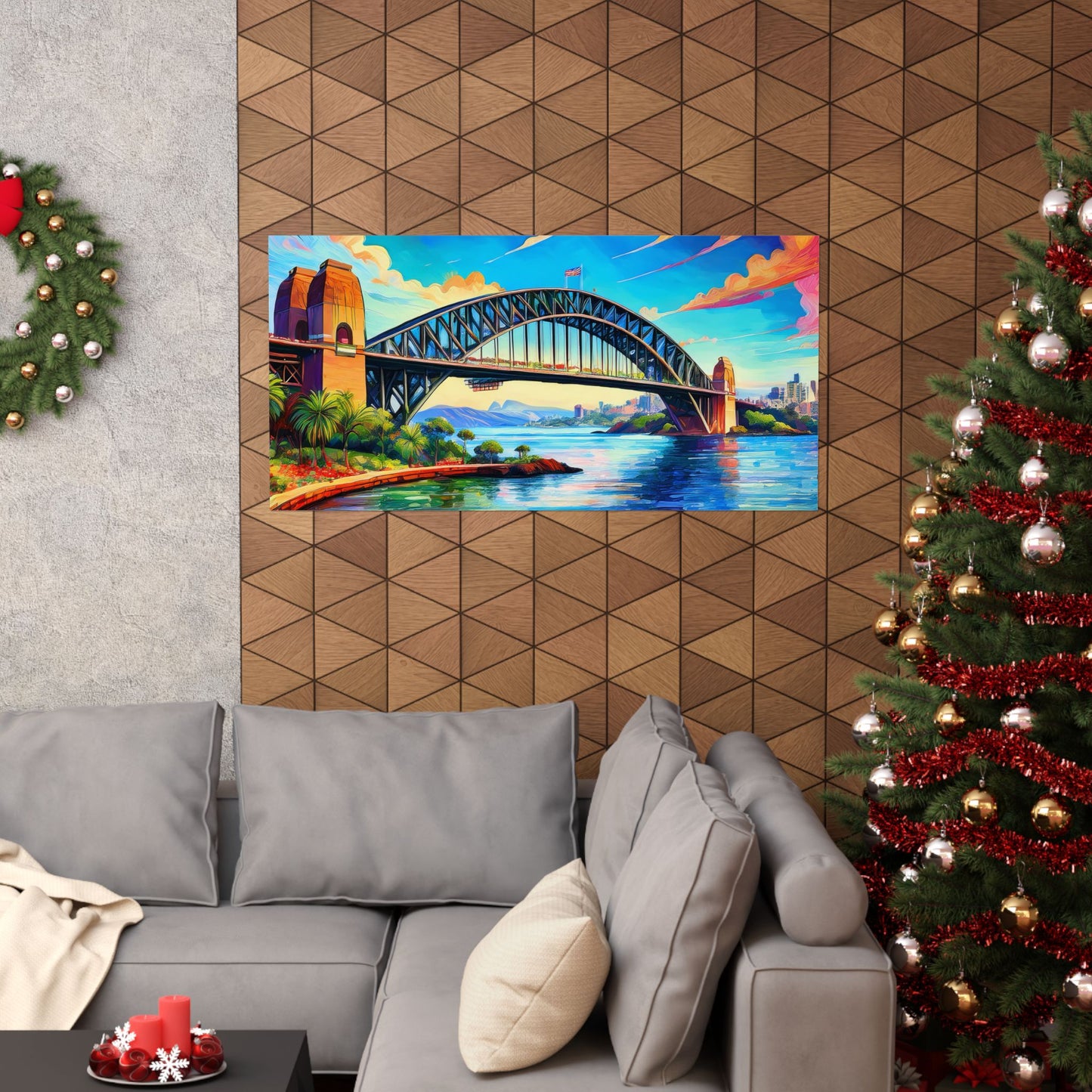 Sydney Harbour Bridge  Australia Painting Print | Wall Art | Wall Print