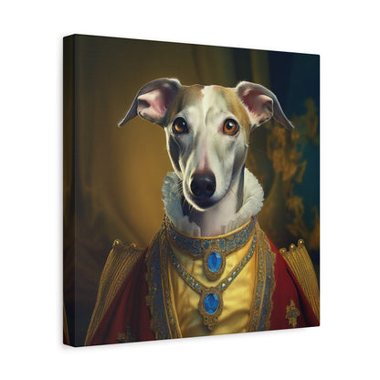Whippet Renaissance Pet Portrait  Print - Canvas, wall art, wall print, dog portrait, dog art