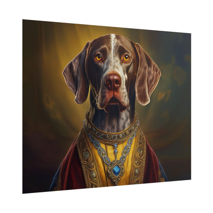 German Shorthaired Pointer Dog Renaissance Pet Portrait, Art Print, Animal Lover gift, Dog Wall Art, wall prints, wall art
