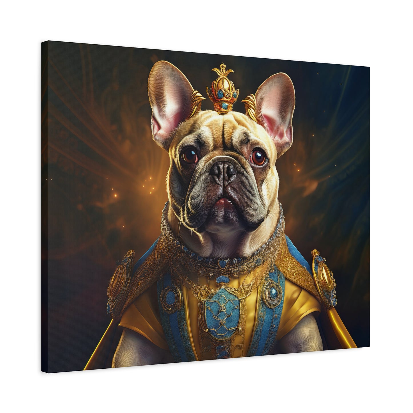 French Bulldog Renaissance Pet Portrait on Canvas | Wall Print | Wall Art | Dog Art