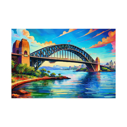 Sydney Harbour Bridge  Australia Painting Print | Wall Art | Wall Print