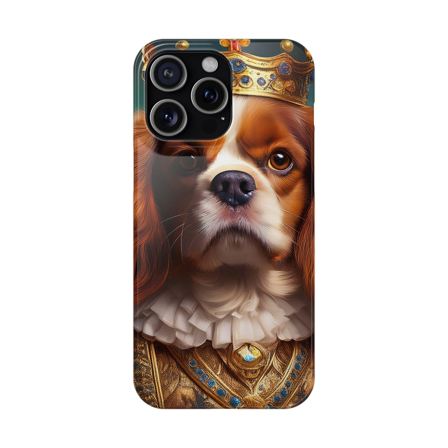 Cavalier King Charles Renaissance Dog Portrait Slim Phone Case
