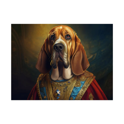 Bloodhound Renaissance Dog Portrait Art Print, Wall Decor Gift, Animal Lover Home Decor, Dog Wall Art