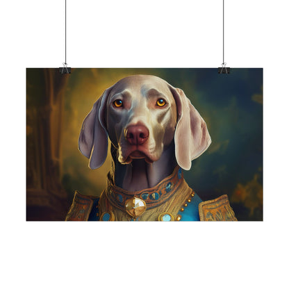 Weimaraner Renaissance Pet Portrait Print, wall print, wall art, Animal Lover Home Decor, Dog Wall Art