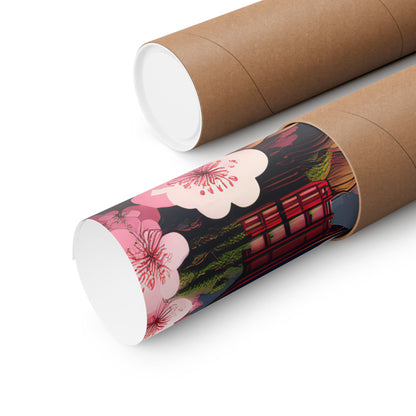 Japanese Cherry Blossom Wall Art Print | Wall Art | Wall Print | Japanese Wall Art